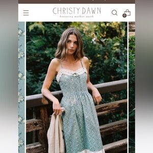 NWT Christy Dawn Emma Dress in Teal Trellis size Medium